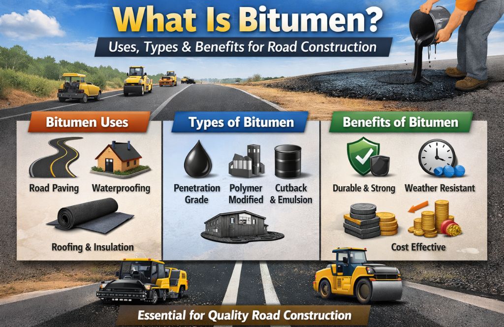 What Is Bitumen? Uses, Types & Benefits for Road Construction