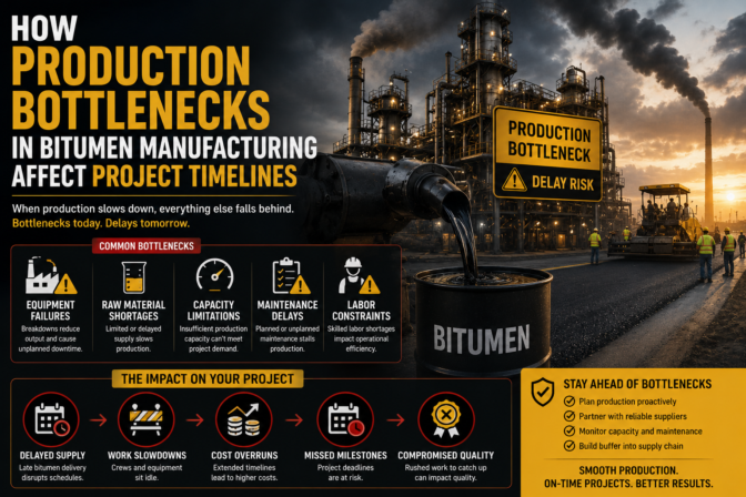 How Production Bottlenecks in Bitumen Manufacturing Affect Project Timelines