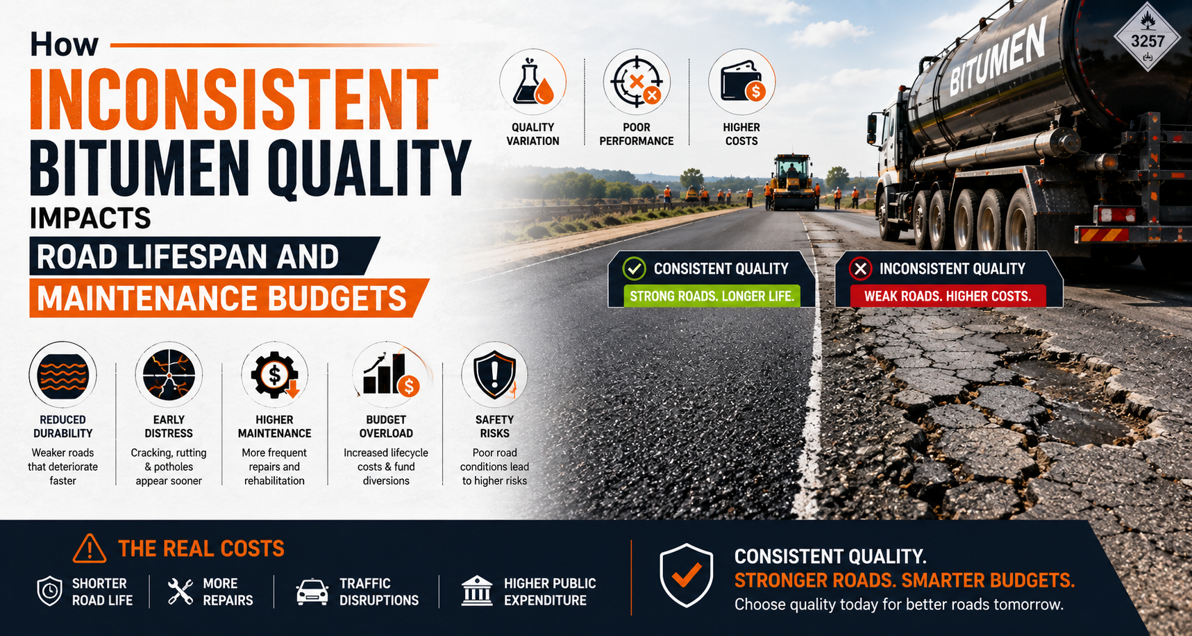 How Inconsistent Bitumen Quality Impacts Road Lifespan and Maintenance Budgets