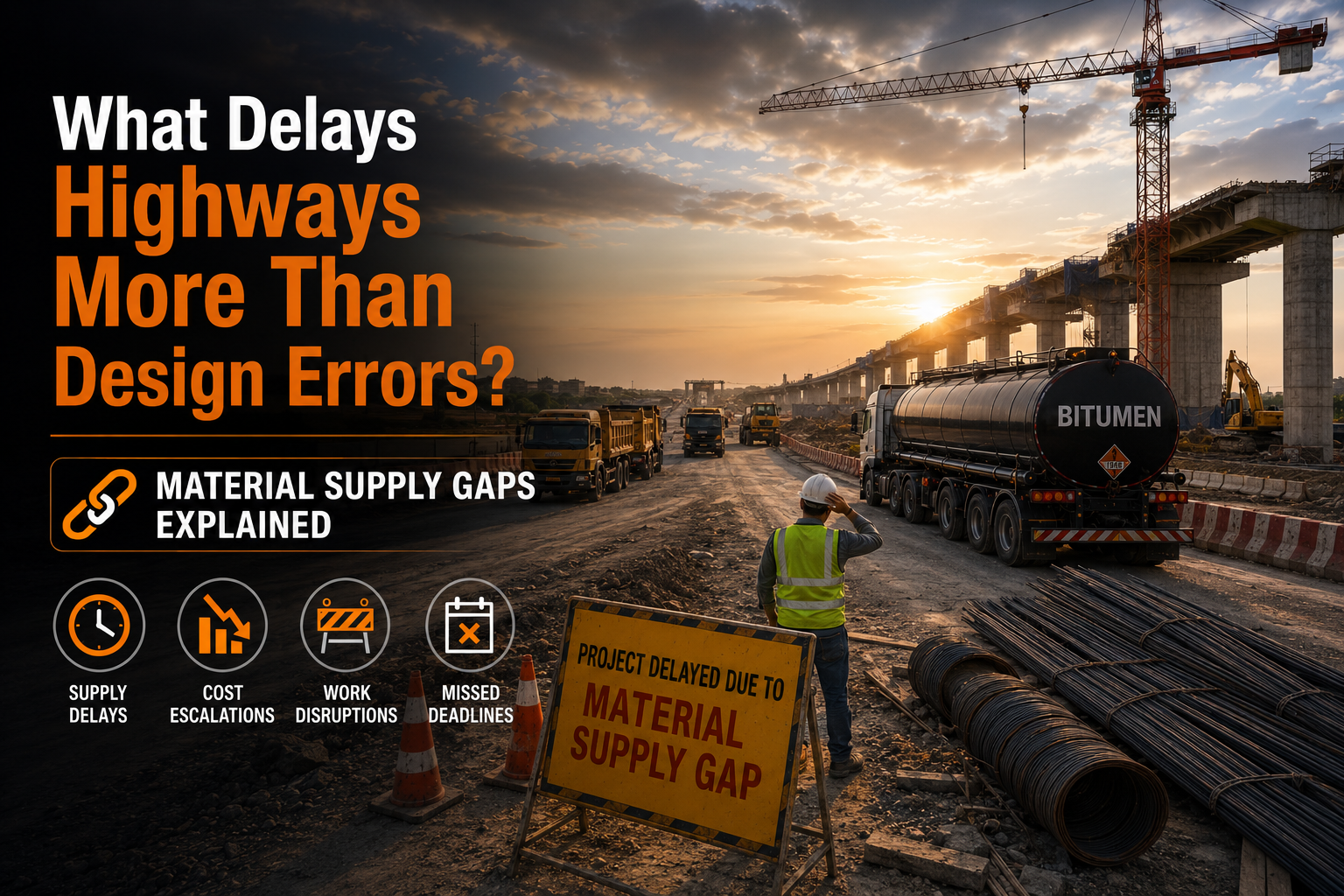 What Delays Highways More Than Design Errors? Material Supply Gaps Explained