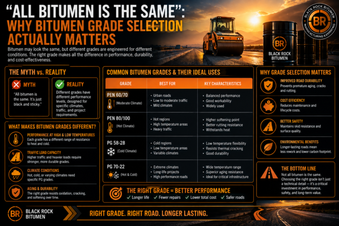“All Bitumen Is the Same”: Why Bitumen Grade Selection Actually Matters