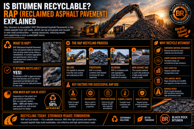 Is Bitumen Recyclable? RAP (Reclaimed Asphalt Pavement) Explained